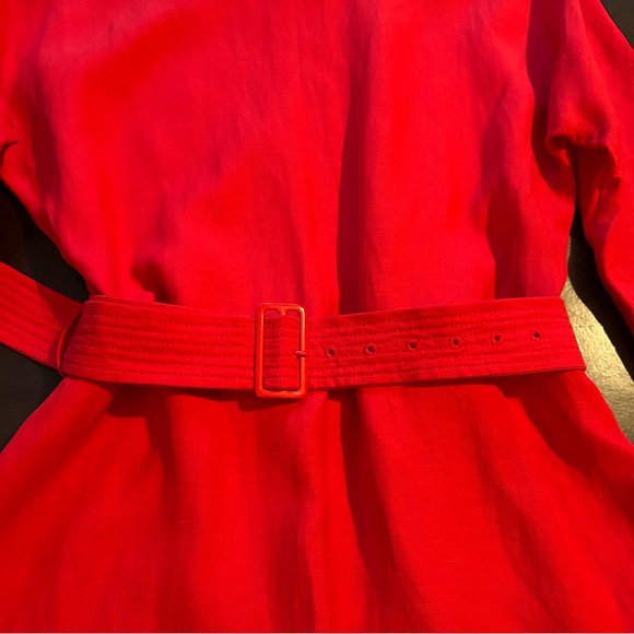 Wilfred le fou collection- tavin dress, gobi berry belted midi dress - Picture 2 of 16